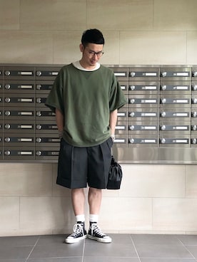 「CLASS（クラス）のアイテム（スウェット）」を使った、ちゃんソーさん（メンズ・177cm）の夏コーディネート