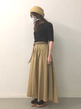14+ イオンモール木更津店 スタッフさんの「チノボリュームスカート」を使ったコーディネート