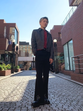 「GIVENCHY（ジバンシイ）のアイテム（ジャケット/アウター）」を使った、山本修さん（メンズ・165cm）の秋コーディネート