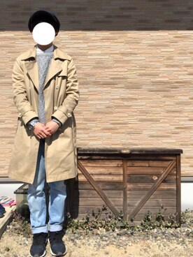 「WEGO（ウィゴー）のアイテム（トレンチコート）」を使った、kaikunさん（メンズ・168cm）の春コーディネート