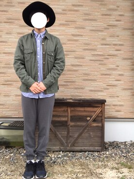 「DANKE SCHON（ダンケシェーン）のアイテム（帽子）」を使った、kaikunさん（メンズ・168cm）の春コーディネート