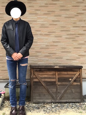 「DANKE SCHON（ダンケシェーン）のアイテム（帽子）」を使った、kaikunさん（メンズ・168cm）の春コーディネート