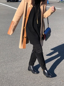 「TORY BURCH（トリーバーチ）のアイテム（ジャケット/アウター）」を使った、☆さん（レディース・160cm）の冬コーディネート