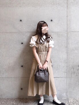 「ラブアンドピース2020」｜「アイテム（バレエシューズ）」を使った、harunaさん（レディース・153cm）の秋コーディネート