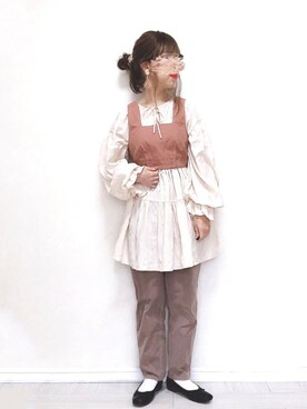 「ラブアンドピース2020」｜「アイテム（チュニック）」を使った、harunaさん（レディース・153cm）の秋コーディネート