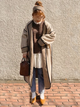 harunaさん（レディース・153cm）の冬コーディネート