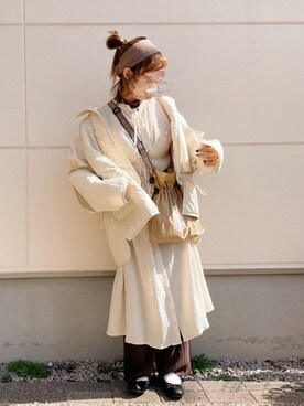 harunaさん（レディース・153cm）の冬コーディネート