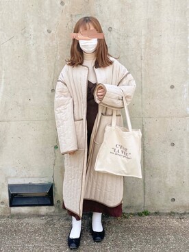 harunaさん（レディース・153cm）の冬コーディネート