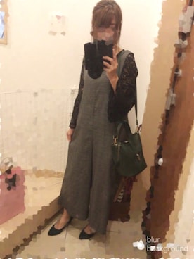 「Discoat Parisien（ディスコートパリシアン）のアイテム（サロペット/オーバーオール）」を使った、こたつんさん（レディース・158cm）の秋コーディネート