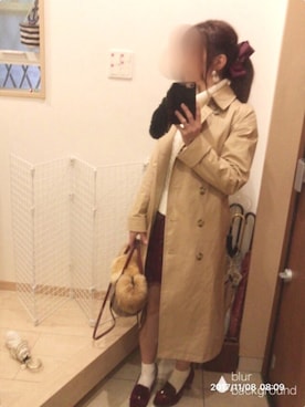 「JW Anderson（ジェイダブリューアンダーソン）のアイテム（ジャケット/アウター）」を使った、こたつんさん（レディース・158cm）の秋コーディネート