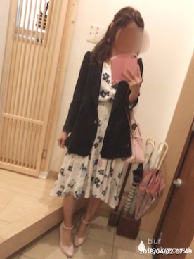 「RD（ルージュ ディアマン）のアイテム（ワンピース/ドレス）」を使った、こたつんさん（レディース・158cm）の春コーディネート