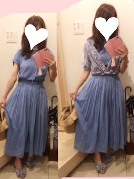 「passage mignon/flaneur（パサージュミニョンフラヌール）のアイテム（アクセサリー）」を使った、こたつんさん（レディース・158cm）の夏コーディネート