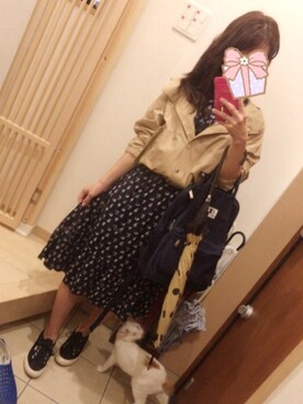 「abc une face（アーベーセーアンフェイス）のアイテム（ワンピース/ドレス）」を使った、こたつんさん（レディース・158cm）の秋コーディネート