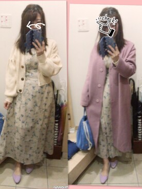 「ECLIN（エクラン）のアイテム（その他アウター）」を使った、こたつんさん（レディース・158cm）の春コーディネート