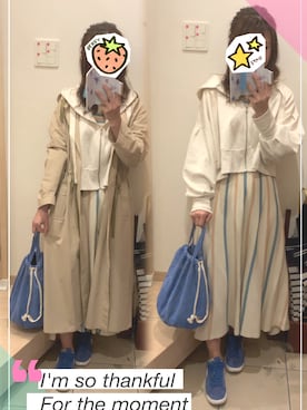 「Supreme.La.La.（シュープリームララ）のアイテム（ワンピース/ドレス）」を使った、こたつんさん（レディース・158cm）の春コーディネート