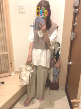 「Cocoonist（コクーニスト）のアイテム」を使った、こたつんさん（レディース・158cm）の夏コーディネート