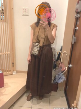 「ボウタイ」｜「アイテム（財布/小物）」を使った、こたつんさん（レディース・158cm）の夏コーディネート