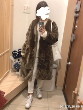 「A part by（アパートバイ）のアイテム（その他アウター）」を使った、こたつんさん（レディース・158cm）の冬コーディネート