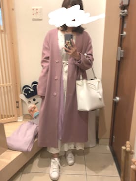 「ECLIN（エクラン）のアイテム（その他アウター）」を使った、こたつんさん（レディース・158cm）の冬コーディネート