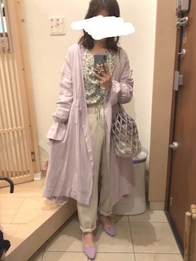 「ビーズバッグ」｜「アイテム（パンプス）」を使った、こたつんさん（レディース・158cm）の春コーディネート