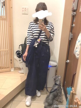 「マリンコーデ」｜「アイテム（その他）」を使った、こたつんさん（レディース・158cm）の春コーディネート