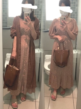 「frames RAY CASSIN（フレームスレイカズン）のアイテム（ワンピース/ドレス）」を使った、こたつんさん（レディース・158cm）の夏コーディネート