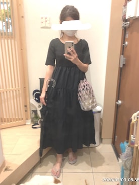 「ビーズバッグ」｜「アイテム（その他）」を使った、こたつんさん（レディース・158cm）の夏コーディネート