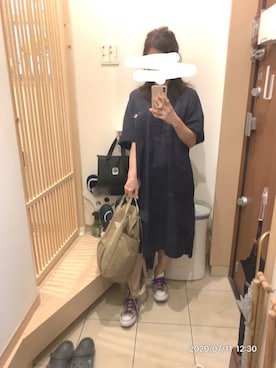 「DANTON（ダントン）のアイテム（ワンピース/ドレス）」を使った、こたつんさん（レディース・158cm）の夏コーディネート