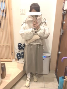 「コンバース ハイカット」｜「アイテム（ブルゾン）」を使った、こたつんさん（レディース・158cm）の冬コーディネート