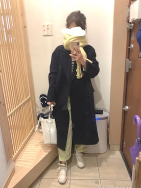 「A part by（アパートバイ）のアイテム（ステンカラーコート）」を使った、こたつんさん（レディース・158cm）の冬コーディネート