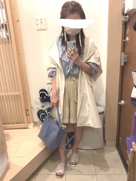 「SLOBE IENA（スローブイエナ）のコットンラッフルブラウス【手洗い可能】◆（シャツ/ブラウス）」を使った、こたつんさん（レディース・158cm）の春コーディネート