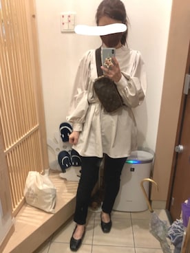 「ビッグシャツ」｜「アイテム（パンプス）」を使った、こたつんさん（レディース・158cm）の夏コーディネート
