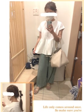 「ぺプラム」｜「アイテム（その他）」を使った、こたつんさん（レディース・158cm）の夏コーディネート