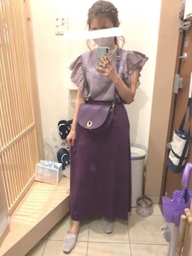 「肩フリル」｜「アイテム（その他）」を使った、こたつんさん（レディース・158cm）の秋コーディネート