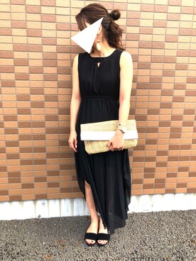 「stradivarius（ストラディバリウス）のアイテム（アクセサリー）」を使った、あやりんさん（レディース・155cm）の夏コーディネート