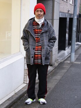 「FACTOTUM（ファクトタム）のアイテム（ブルゾン）」を使った、ShikouHiwatashiさん（メンズ・170cm）の秋コーディネート