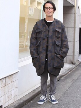 「FACTOTUM（ファクトタム）のアイテム（その他アウター）」を使った、ShikouHiwatashiさん（メンズ・170cm）の秋コーディネート