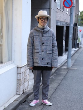 「FACTOTUM（ファクトタム）のアイテム（ブルゾン）」を使った、ShikouHiwatashiさん（メンズ・170cm）の秋コーディネート