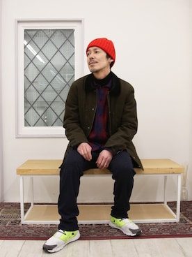 「FACTOTUM（ファクトタム）のアイテム（ジャケット/アウター）」を使った、ShikouHiwatashiさん（メンズ・170cm）の冬コーディネート