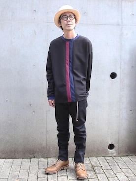 「FACTOTUM（ファクトタム）のアイテム（ブーツ）」を使った、ShikouHiwatashiさん（メンズ・170cm）の春コーディネート