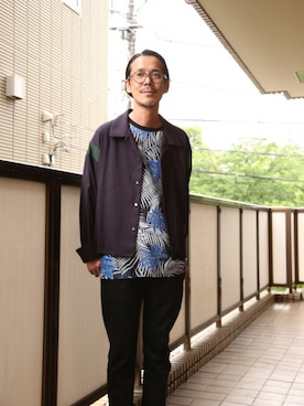 「FACTOTUM（ファクトタム）のアイテム（ジャケット/アウター）」を使った、ShikouHiwatashiさん（メンズ・170cm）の夏コーディネート