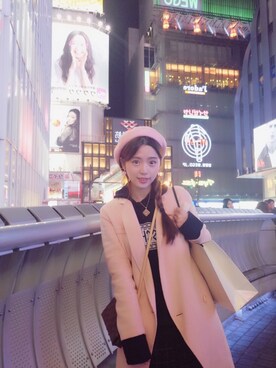 「お母さんが買ったの洋服のアイテム（ジャケット/アウター、ピンク系）」を使った、Fiah🌸フィアさん（レディース・164cm）の秋コーディネート