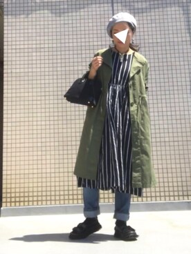 「AS KNOW AS plus（アズノゥアズプラス）のアイテム（その他アウター）」を使った、TASIA さん（レディース・155cm）の春コーディネート