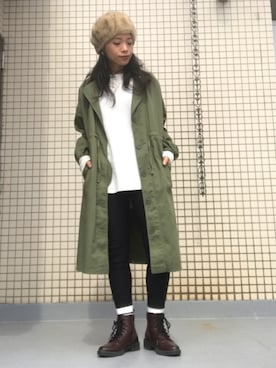 「AS KNOW AS plus（アズノゥアズプラス）のアイテム（その他アウター）」を使った、TASIA さん（レディース・155cm）の秋コーディネート