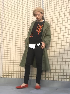 「AS KNOW AS plus（アズノゥアズプラス）のアイテム（その他アウター）」を使った、TASIA さん（レディース・155cm）の秋コーディネート
