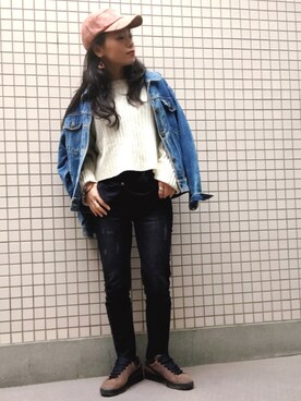 「AGNOST（アグノスト）のアイテム」を使った、TASIA さん（レディース・155cm）の冬コーディネート