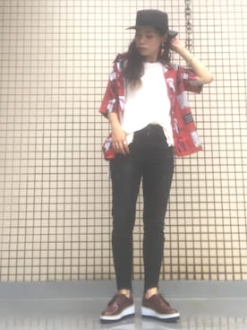 「AGNOST（アグノスト）のアイテム」を使った、TASIA さん（レディース・155cm）の夏コーディネート