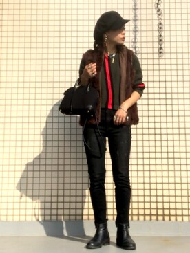 「AGNOST（アグノスト）のアイテム」を使った、TASIA さん（レディース・155cm）の秋コーディネート