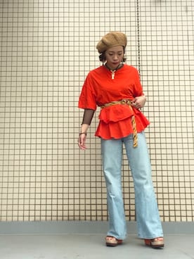 「Khaju（カージュ）のアイテム」を使った、TASIA さん（レディース・155cm）の春コーディネート
