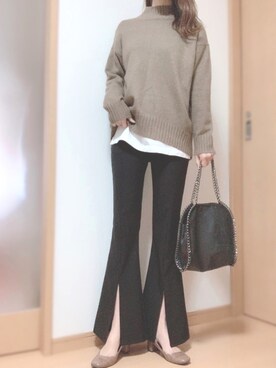 「GRL（グレイル）の2wayチェーンフラップバッグ（ハンドバッグ）」を使った、#sumomoさん（レディース・162cm）の春コーディネート